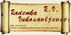 Radenka Vukosavljević vizit kartica
